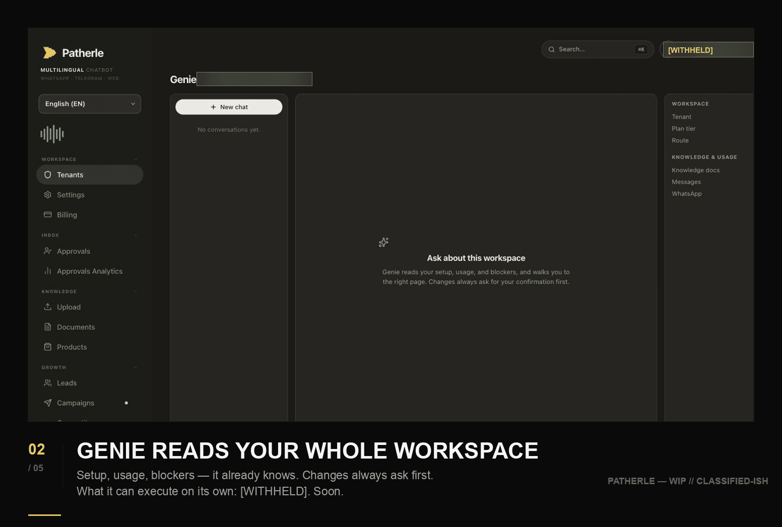 Patherle workspace assistant, details withheld
